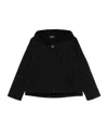 Emporio Armani All Over Logo Hooded Sweatshirt In Black