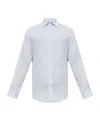 Emporio Armani Grid-pattern Cotton Shirt In White