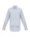 Emporio Armani Grid-pattern Cotton Shirt In White