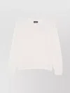Emporio Armani Long Sleeve Crew Neck Knitwear Top In Neutral