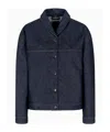 Emporio Armani Long Sleeve Denim Jacket In Blue