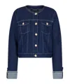 Emporio Armani Long Sleeve Denim Jacket In Blue
