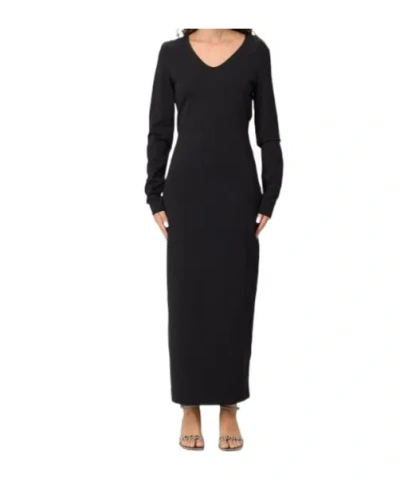 Emporio Armani Long Sleeve Dress In Black