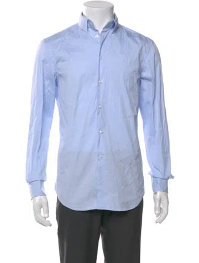 Pre-owned Emporio Armani Long Sleeve Dress Shirt In Blue