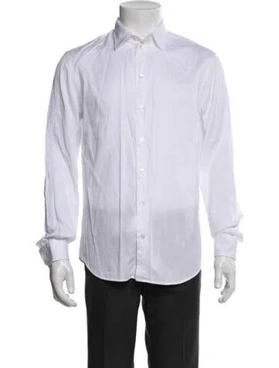 Pre-owned Emporio Armani Long Sleeve Dress Shirt In White