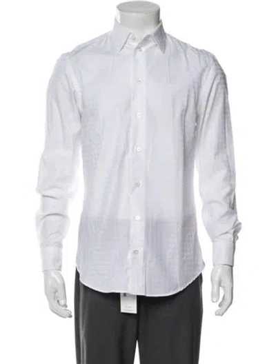 Pre-owned Emporio Armani Long Sleeve Dress Shirt In White