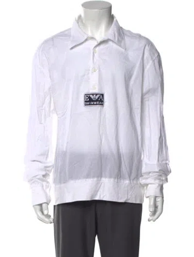 Pre-owned Emporio Armani Long Sleeve Dress Shirt In White