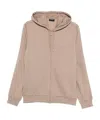 Emporio Armani Cotton Blend Loungewear Hoodie In Pink