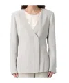 Emporio Armani Long Sleeve Jacket In Grey