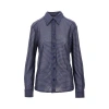 Emporio Armani Icon Striped Lightweight Jersey Shirt In Black