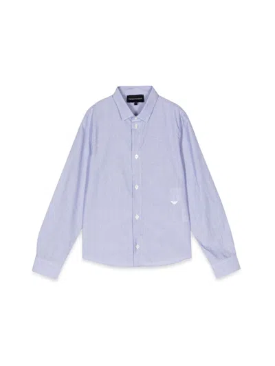 Emporio Armani Long Sleeve Mini Shirt For Boys In Multi