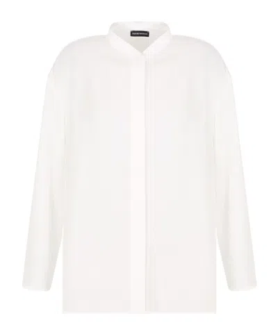 Emporio Armani Long Sleeve Shirt In White