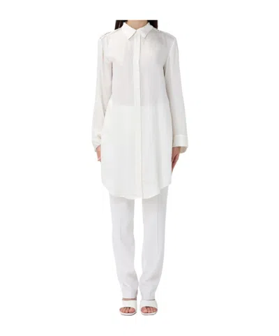 Emporio Armani Long Sleeve Shirt In Natural