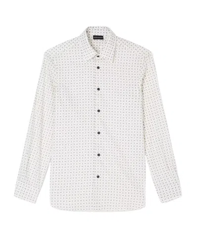 Emporio Armani Long Sleeve Shirt In White