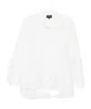 Emporio Armani Neck Tie Blouse High-low Hem In White