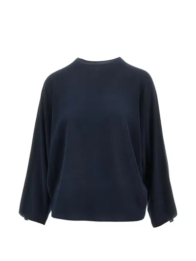 Emporio Armani Long-sleeve Sweater In Blue