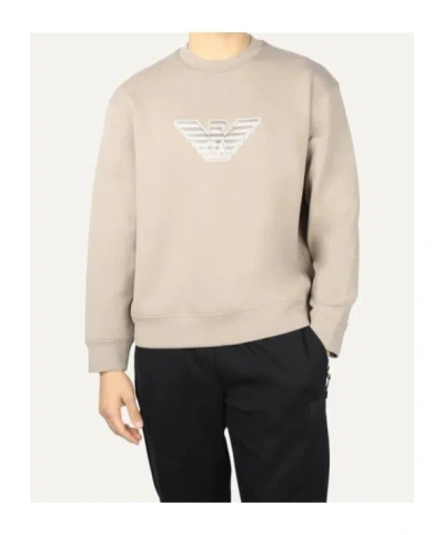 Emporio Armani Long Sleeve Sweatshirt In Brown