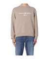 Emporio Armani Long Sleeve Sweatshirt In Neutral