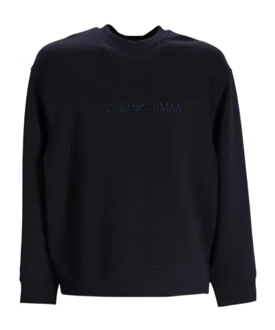 Emporio Armani Long Sleeve Sweatshirt In Black