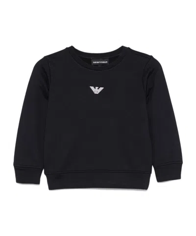 Emporio Armani Long Sleeve Sweatshirt In Black
