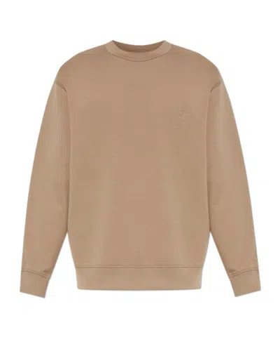 Emporio Armani Long Sleeve Sweatshirt In Brown