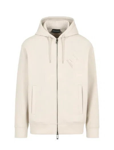 Emporio Armani Long Sleeve Sweatshirt In White