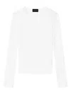 Emporio Armani Check-effect Knit Front And Back Viscose Jumper In White