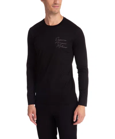 Emporio Armani Long Sleeve T-shirt In Black