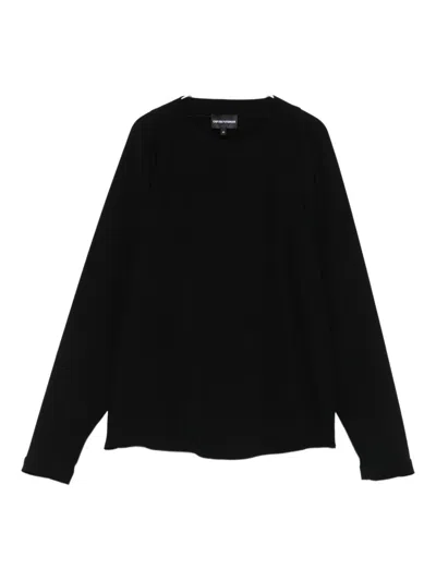 Emporio Armani Long-sleeve Top In Black