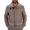 Emporio Armani Long Sleeve Wool Jacket In Brown