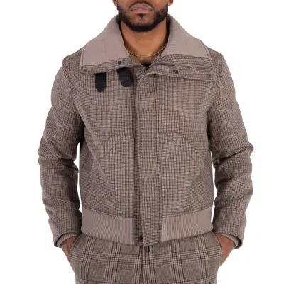 Emporio Armani Long Sleeve Wool Jacket In Brown