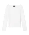Emporio Armani Check-effect Knit Front And Back Viscose Jumper In White