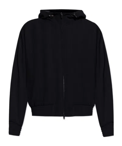 Emporio Armani Long-sleeved Casual Jacket In Black