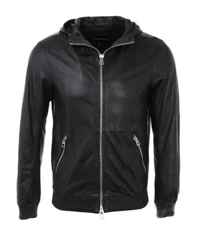 Emporio Armani Long-sleeved Casual Jacket In Black