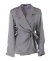 Emporio Armani Long-sleeved Casual Jacket In Gray