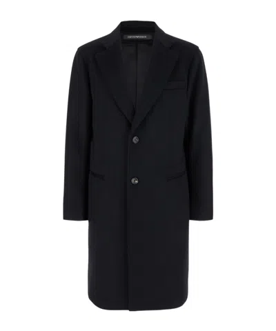 EMPORIO ARMANI EMPORIO ARMANI SINGLE BREASTED LONG SLEEVED COAT