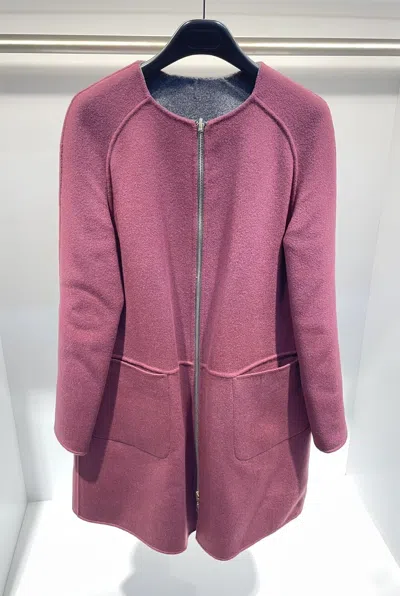 Emporio Armani Long-sleeved Coat In Pink
