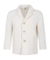 Emporio Armani Ivory Jacket For Boy With Eagle In White