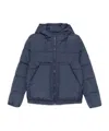 Emporio Armani Quilted Puffer Jacket In Blue