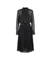 Emporio Armani Long-sleeved Dress In Black