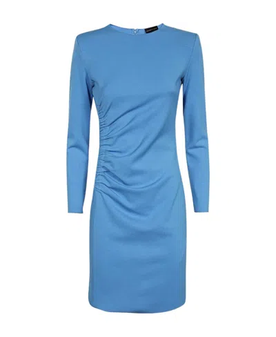 Emporio Armani Long Sleeved Dress In Blue