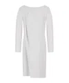 Emporio Armani Technical Cady Dress With Front Panel In White