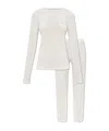 Emporio Armani Long-sleeved Pajama Set In White