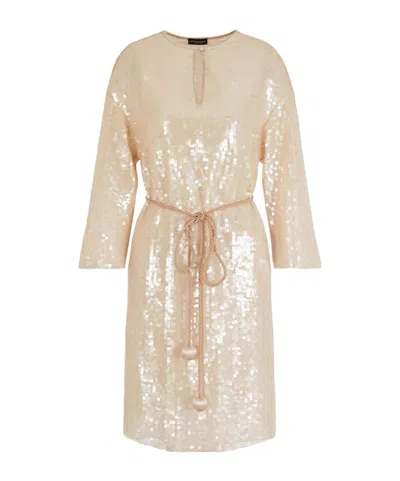 EMPORIO ARMANI LONG-SLEEVED SEQUINED DRESS