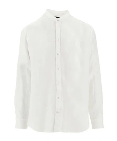 EMPORIO ARMANI COLLARLESS LONG-SLEEVE SHIRT