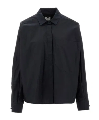 Emporio Armani Long-sleeved Shirt In Black