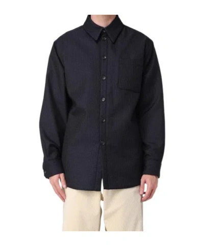 Emporio Armani Long-sleeved Shirt In Black