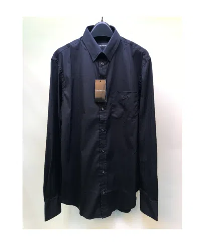 Emporio Armani Long-sleeved Shirt In Black