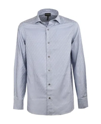 Emporio Armani Long-sleeved Shirt In Blue