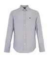 Emporio Armani Long-sleeved Shirt In Gray